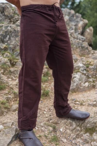 Leinenhose "Asmund" Dunkelbraun Mittelalter Hose Wikingerhose Leinen Kostüm - Bild 1 von 35