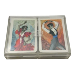 Heraclio Fournier Vitoria Spain Playing Cards Flamenco Dancers Set of 2 Bridge - Picture 1 of 6