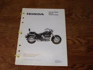 HONDA MOTORCYCLE ASSEMBLY & SET UP INSTRUCTIONS GL 1500 CD 2003 MPD 9830 (0209) - Imagen 1 de 5