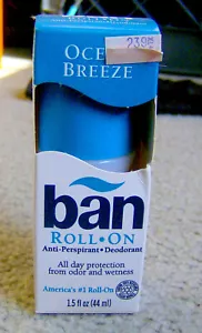 RARE vintage 1980s BAN roll-on deodorant NEW OLD STOCK graphic packaging RETROf - Picture 1 of 3