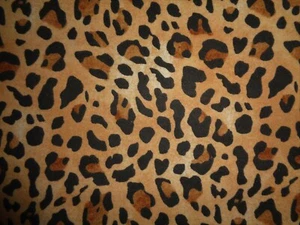 HandmadeFlannel Fitted Crib Sheet/ecru/Brown/Black CheetahPrint - Picture 1 of 2
