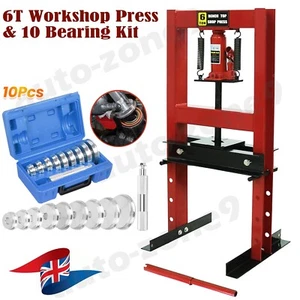 6 Ton Hydraulic Bench Press Workshop Garage Shop Press Machine &10 Wheel Bearing - Picture 1 of 17