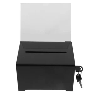 Voting Box with Lock Donation Box for Fundraising Suggestion Box Ballot Comment - Picture 1 of 12