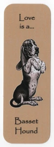BASSET HOUND BEAUTIFUL DOG BOOKMARK SAME IMAGE BOTH SIDES GREAT GIFT - Foto 1 di 1
