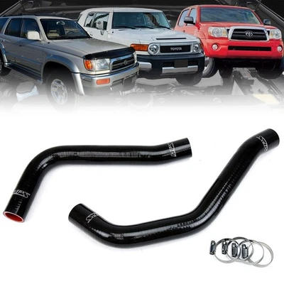 HPS Black Silicone Radiator Hose Kit For 4Runner N210/Tacoma 2nd/FJ Cruiser XJ10 - Image 1 of 2