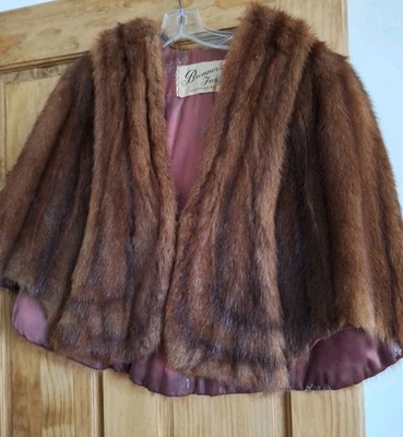 Vintage Brenner's Furs Mink Fur Stole Wrap Satin Lined 50/60s  Amsterdam, NY - Image 1 of 4