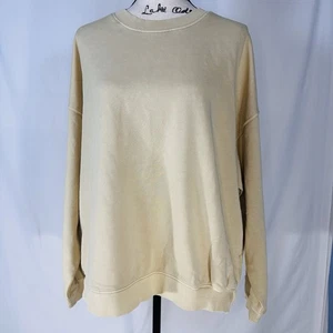 Free People All Star Crewneck Sweatshirt Medium in Sesam Boho Oversized Cozy - Bild 1 von 7