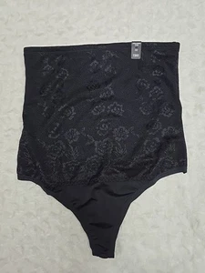 Torrid NWT Microfiber Ultra High Rise Thong 360 Smoothing Panty in Black Size00 - Picture 1 of 3