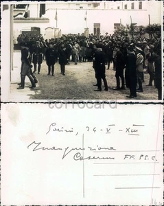 GORIZIA CITTA'-PROPAGANDA WW2 FOTOGRAFICA 1935-INAUGURAZIONE CASERMA-C89-130 - Picture 1 of 1