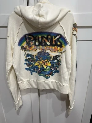 VSPinkX2BFREE Vintage Y2K Sudadera con Capucha Tatuaje RARA XS Foto 1 de 4