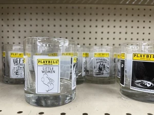 13 Pc Set Playbill Broadway Covers Barware Cocktail Glassware Glass New in Box - Picture 1 of 5