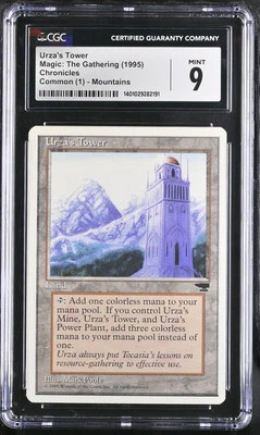 URZA'S TOWER Mountains Chronicles CGC 9 Vintage MTG [Nostalgium] - Image 1 of 2