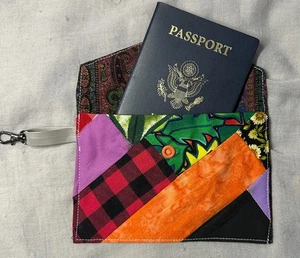 Passport Holder/Cover *HANDMADE* Patchwork,Excellent gift item, Travel, Recycled - Picture 1 of 4