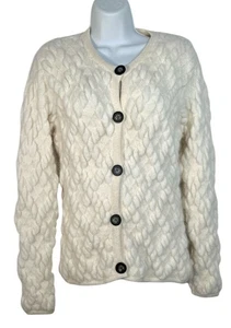 Vintage Henri Bendel Krizia Maglia Button Cardigan Sweater Wool Angora Italy S/M - Picture 1 of 12
