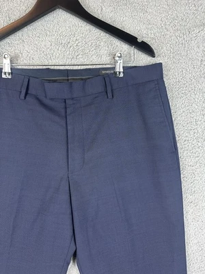 Banana Republic Pants Mens 34x32 Navy Blue Slim Fit Italian Wool Blend Dress - Image 1 of 4