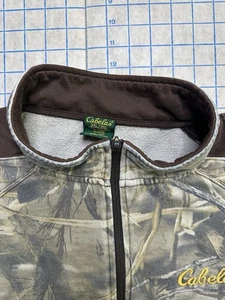 Cabelas Pullover Mens 3XL XXL Advantage Camo Fleece Faded Outdoors Hunting VTG - Picture 1 of 17