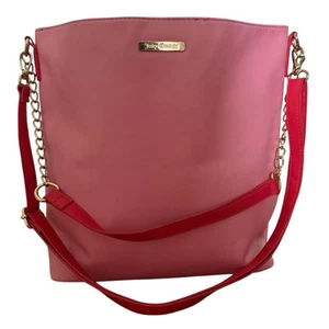 Juicy Couture OUI Shoulder Tote Gym Beach Bag Charm Pink/Rot - Bild 1 von 11