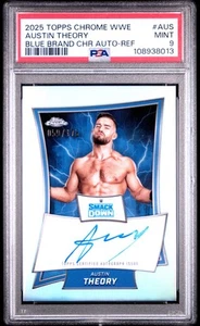 Autógrafos cromados Topps 2025 marca azul WWE #AUS Austin Theory PSA 9 - Imagen 1 de 2