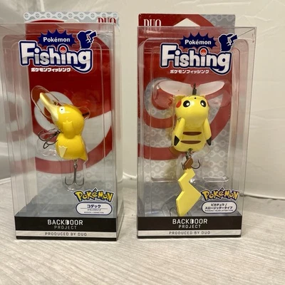 Pokemon Señuelo de Pesca PIKACHU & PSYDUCK (KODUCK) DÚO Set NUEVO Foto 1 de 4