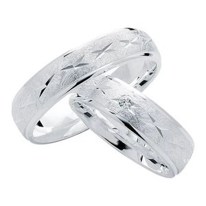 Partnerringe Eheringe Heartbeat Sterling Silber 925 Trauringe S17 | Paarpreis - Bild 1 von 1