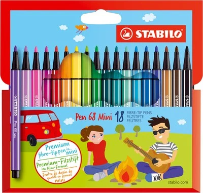 Premium-Filzstift STABILO® Pen 68 Mini Etui - Bild 1 von 3