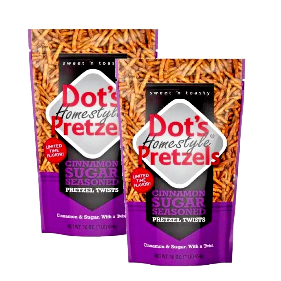 Cinnamon & Sugar Dots Pretzels Homestyle Snacks