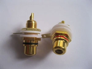 30 pcs RCA Jack Panel Mount Chassis Socket Connector Gold Plated New - Picture 1 of 3