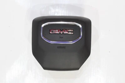 2020 2021 2022 2023 2024 GMC SIERRA 2500 DRIVER WHEEL AIRBAG BLACK OEM AIR BAG - Image 1 of 4