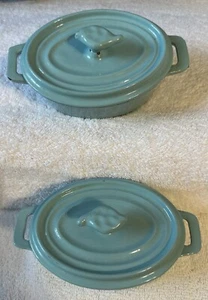 MARTHA STEWART? Enamel Coated Cast Iron Mini Dutch Casserole m240 - Picture 1 of 24