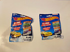 2 Hot Wheels Minis Blind Bags W/ Slime & 1 Pull-Back Rally OR 1 Flick Car + Key