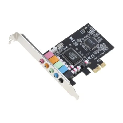 PCI-E Sound Card 5.1 6-Channel CMI8738 Chipset Digital Desktop PCI-E Card - Image 1 of 4