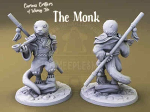 Curious Critters of Whimsy Isle. "The Monk" miniature for DnD RPG, Tabletop... - Imagen 1 de 9