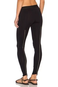 CHIQUI DELGADO x David Lerner Sz L Black Zip Back Mid Rise Leggings - Picture 1 of 4