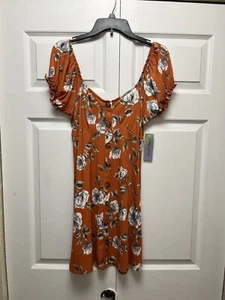Summer Dress By Derek Heart Size L Floral Print Short - Picture 1 of 5