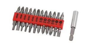 Juego de brocas de destornillador de 19 piezas - Extensión magnética de 60 mm - Phillips Slotted Star Pozi - Imagen 1 de 2