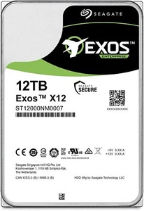 ST12000NM0007 SEAGATE EXOS X12 12TB 7.2K SATA-6Gb/s 512e 3.5IN HARD DRIVE - Picture 1 of 1