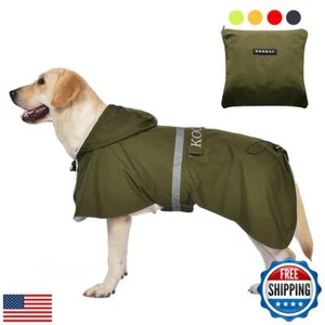 KOOGAL Pet Large Dog Raincoat Apparel Poncho Waterproof for Medium Large Size - Picture 1 of 5