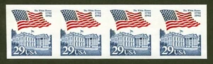U.S. Sc# 2609a, Flag over White House Imperforate Coil Strip, VF MNH, SCV: $30 - Picture 1 of 2