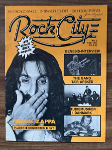 Frank Zappa + The Band + George Harrison 1977 "Rock City" Danish Magazine