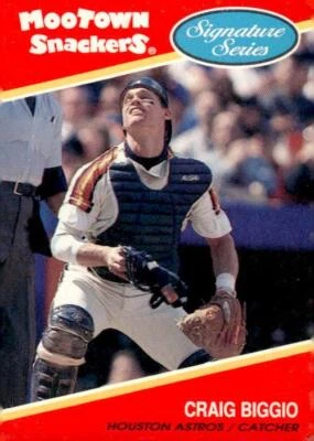 1991 MooTown Snackers #22 Craig Biggio Foldout Panels Houston Astros - Image 1 of 2