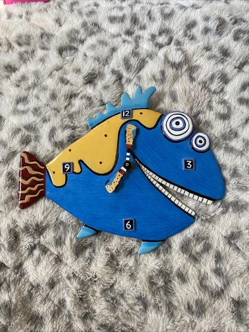 Allen Designs Studio Collection Piranha Fish Clock see description Cover