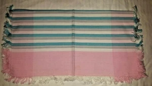 5 Pastell Southwestern Webart Fransen 15 x 20 Tischsets 6 Servietten 19 x 21 Neu in OVP - Bild 1 von 5