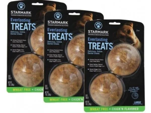 STARMARK EVERLASTING DOG PUPPY WHEAT FREE TREAT BALL REFILL SMALL MEDIUM LARGE - Picture 1 of 2