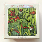 Molly Hashimoto Hummingbirds & Crocosmia Artist Coasters - Laminated & Cork