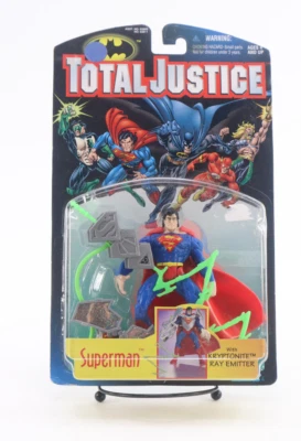 1997 Total Justice Superman Action Figure Kenner Sealed On Card - Image 1 of 4