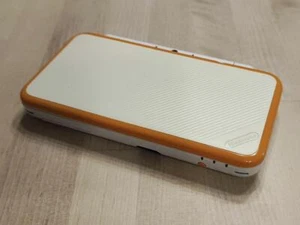 New Nintendo 2DS XL LL White Orange Console w/Stylus Tested Good Condition - Picture 1 of 2