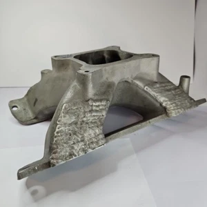 Ported 18° SB Chevy Aluminum Intake Manifold Heavy Welding And Porting RACE - Picture 1 of 13