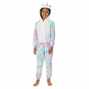 Saint Eve Youth 1 piece pajama, pastel Unicorn, MEDIUM 10-12, Great Costume - Picture 1 of 6