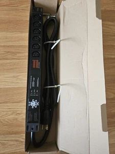 PDU 19" 1U Rack Mount Network Power Distribution Unit PDU 8 Outlet 6' Cord - Picture 1 of 4