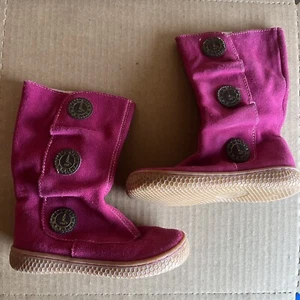 Livie & Luca Marchita Tiempo Hot Pink Shoes Boots 7 Suede Leather - Picture 1 of 4